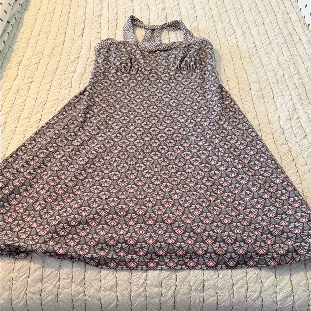 Prana Geometric Print Halter Dress
